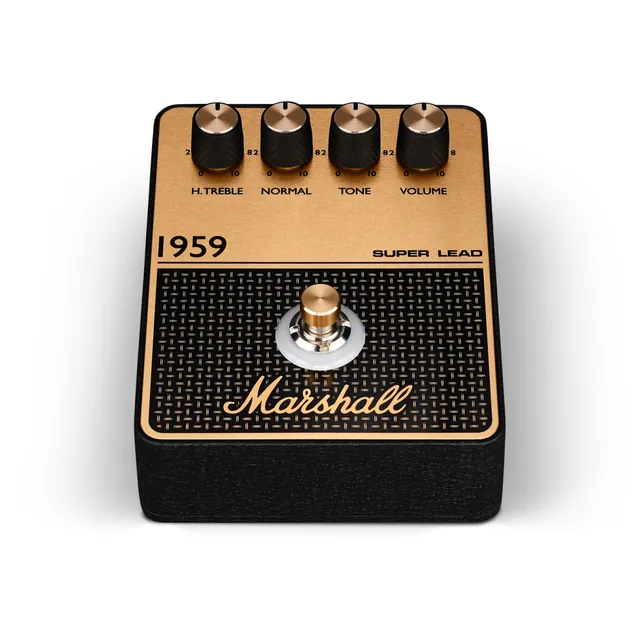 marshall-1959-overdrive-distortion-pedal-black-and-gold-vintage-super-lead-tone- image 1