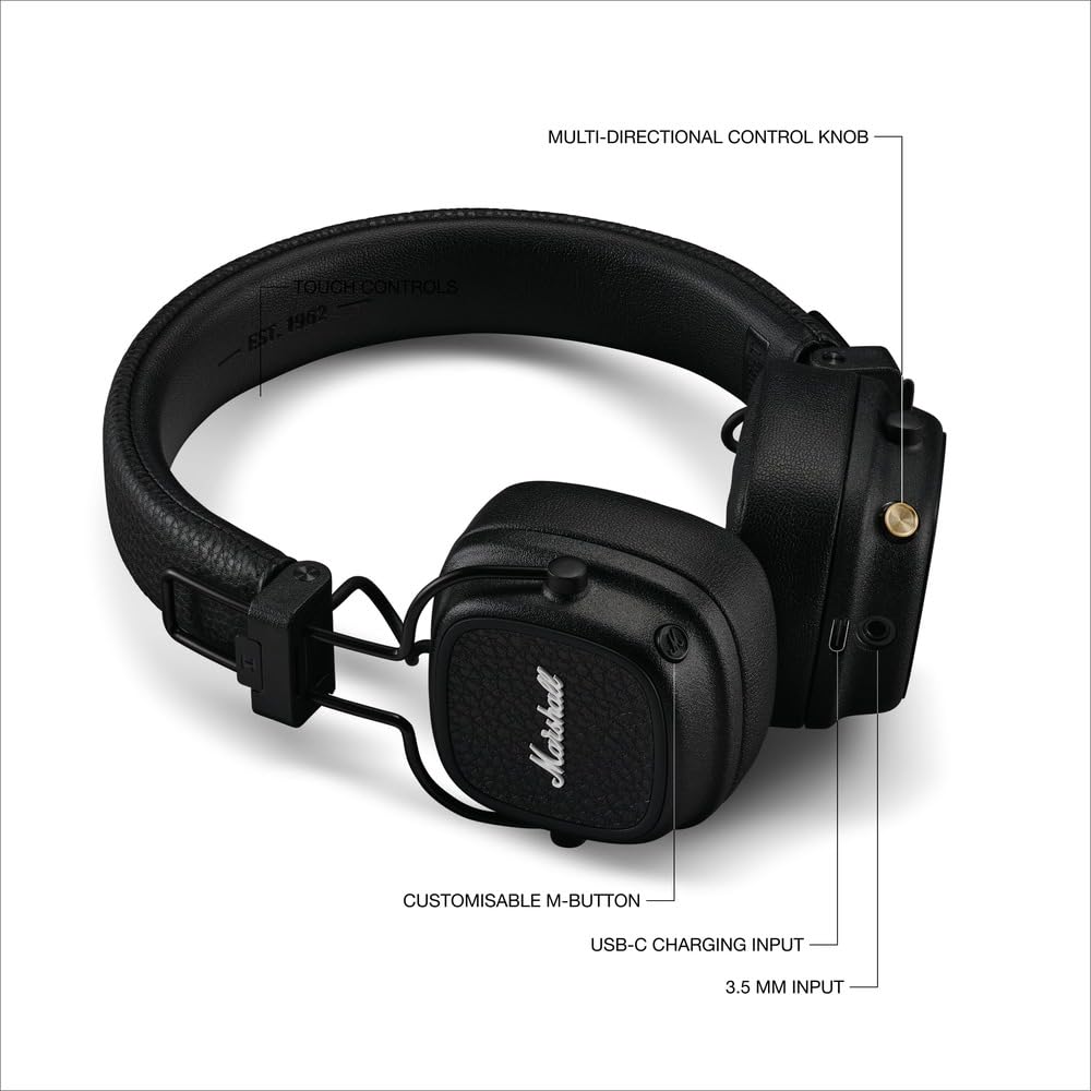 marshall-major-v-wireless-on-ear-bluetooth-headphones-100-hr-playtime-m-button-c image 6