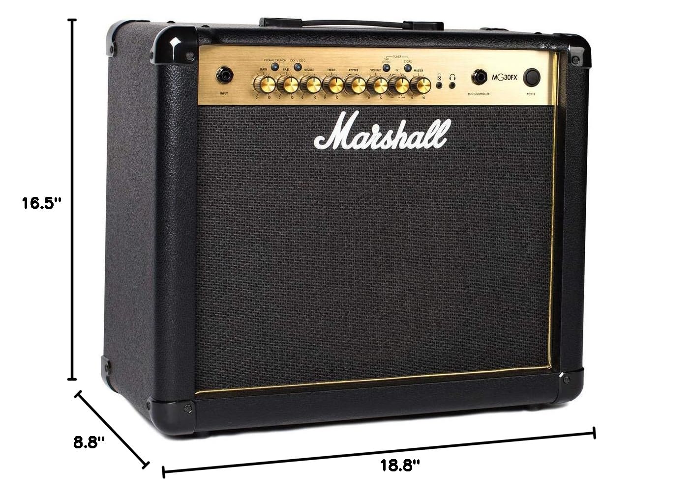 marshall-mg30gfx-30w-combo-guitar-amplifier-with-clean-crunch-overdrive-channels image 5