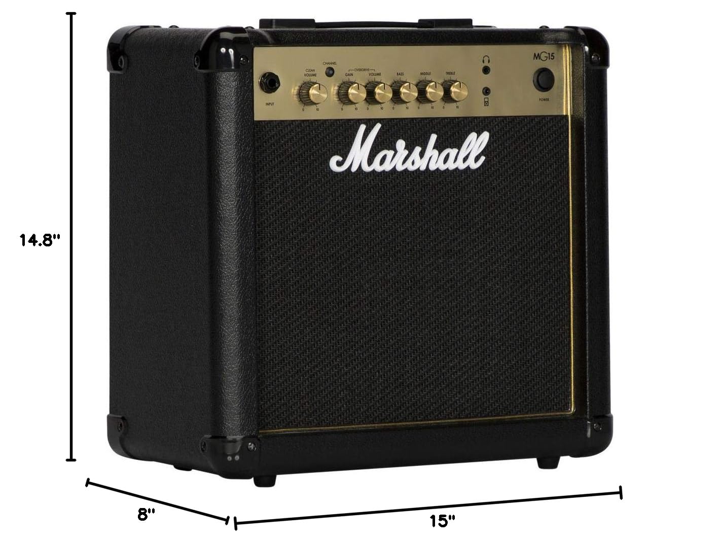marshall-mg15g-15w-combo-guitar-amplifier-with-clean-gain-channels-3-band-eq-and image 7