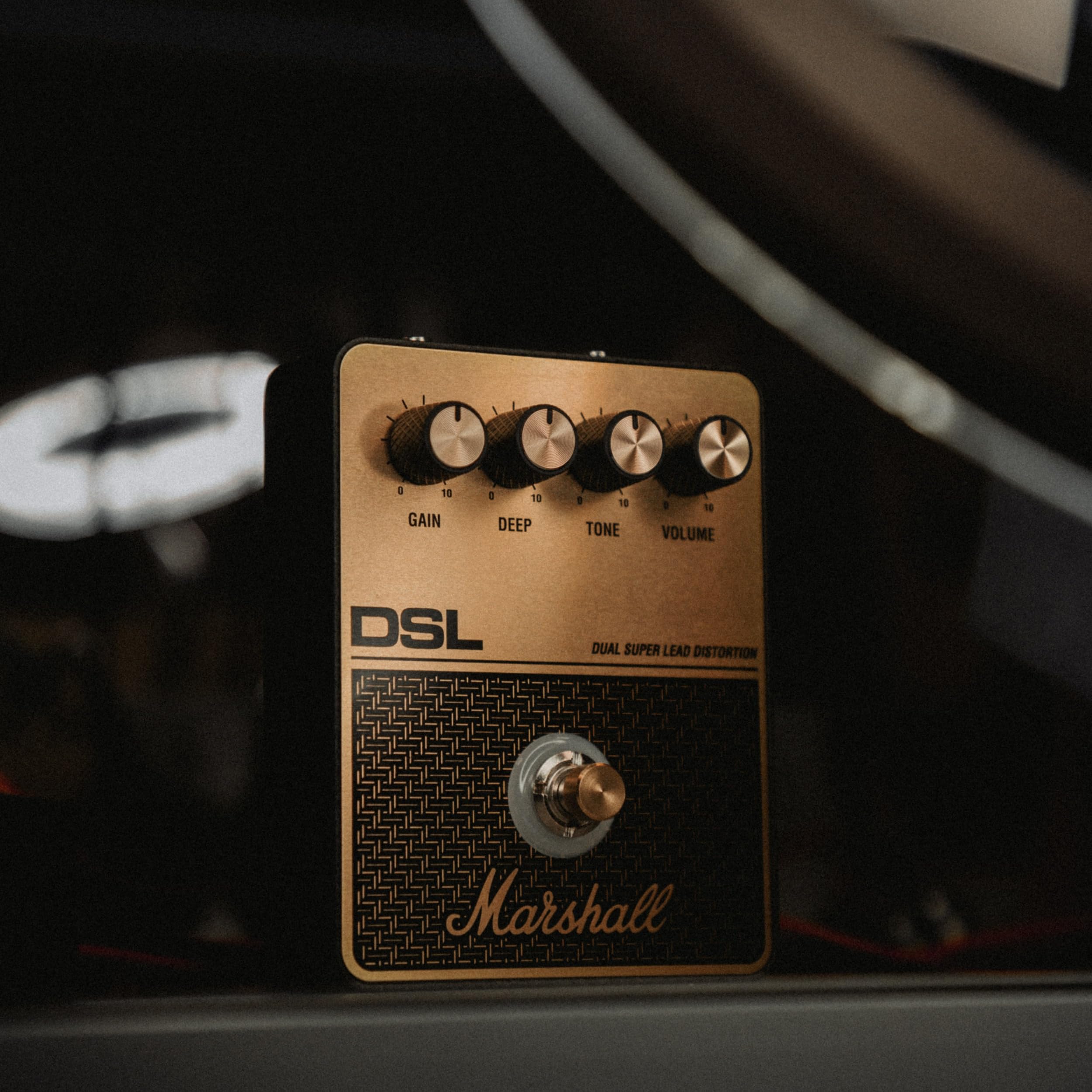 marshall-dsl-overdrive-distortion-pedal-black-and-gold-dual-super-lead-tone-with image 7