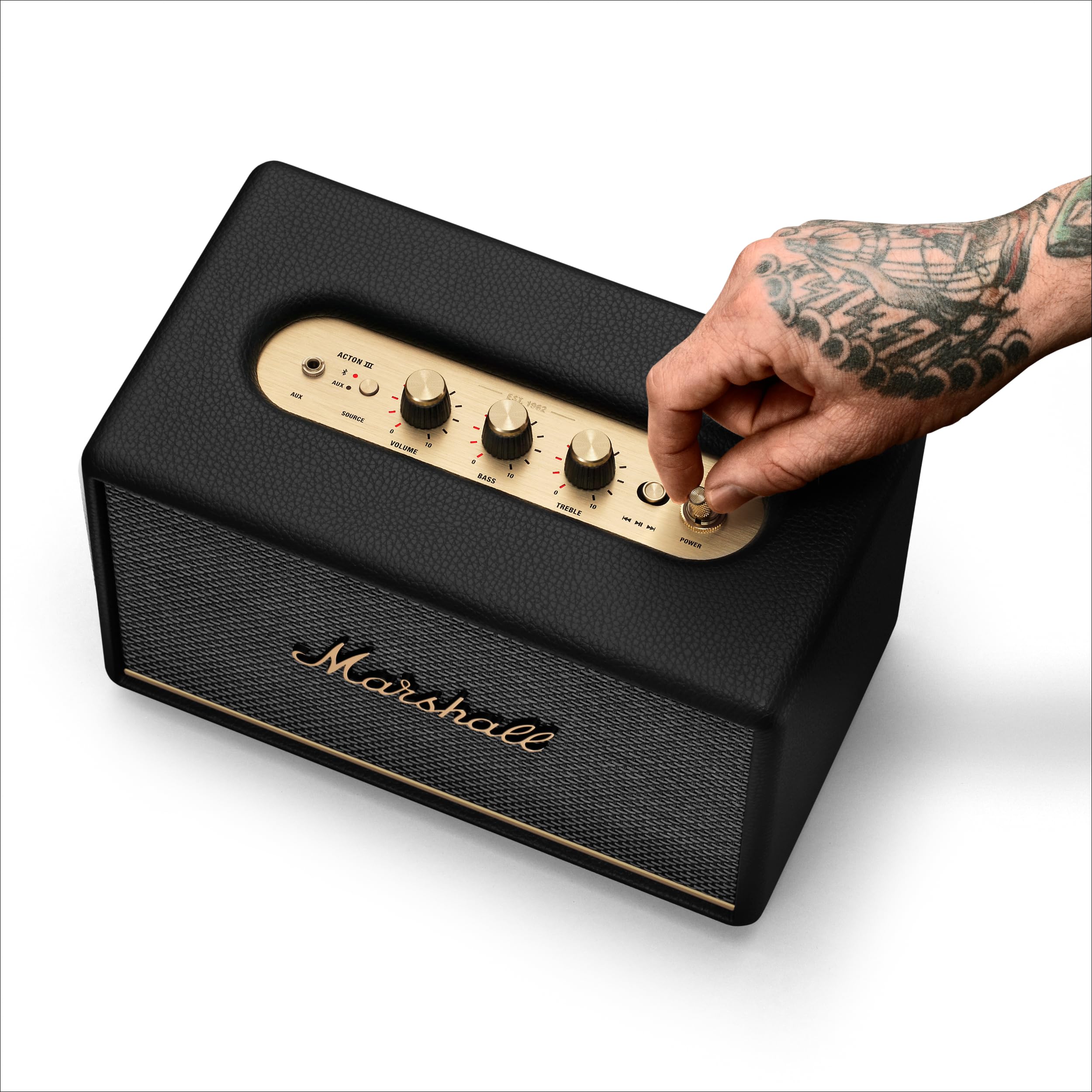 marshall-acton-iii-bluetooth-home-speaker-room-filling-stereo-sound-bass-treble- image 7
