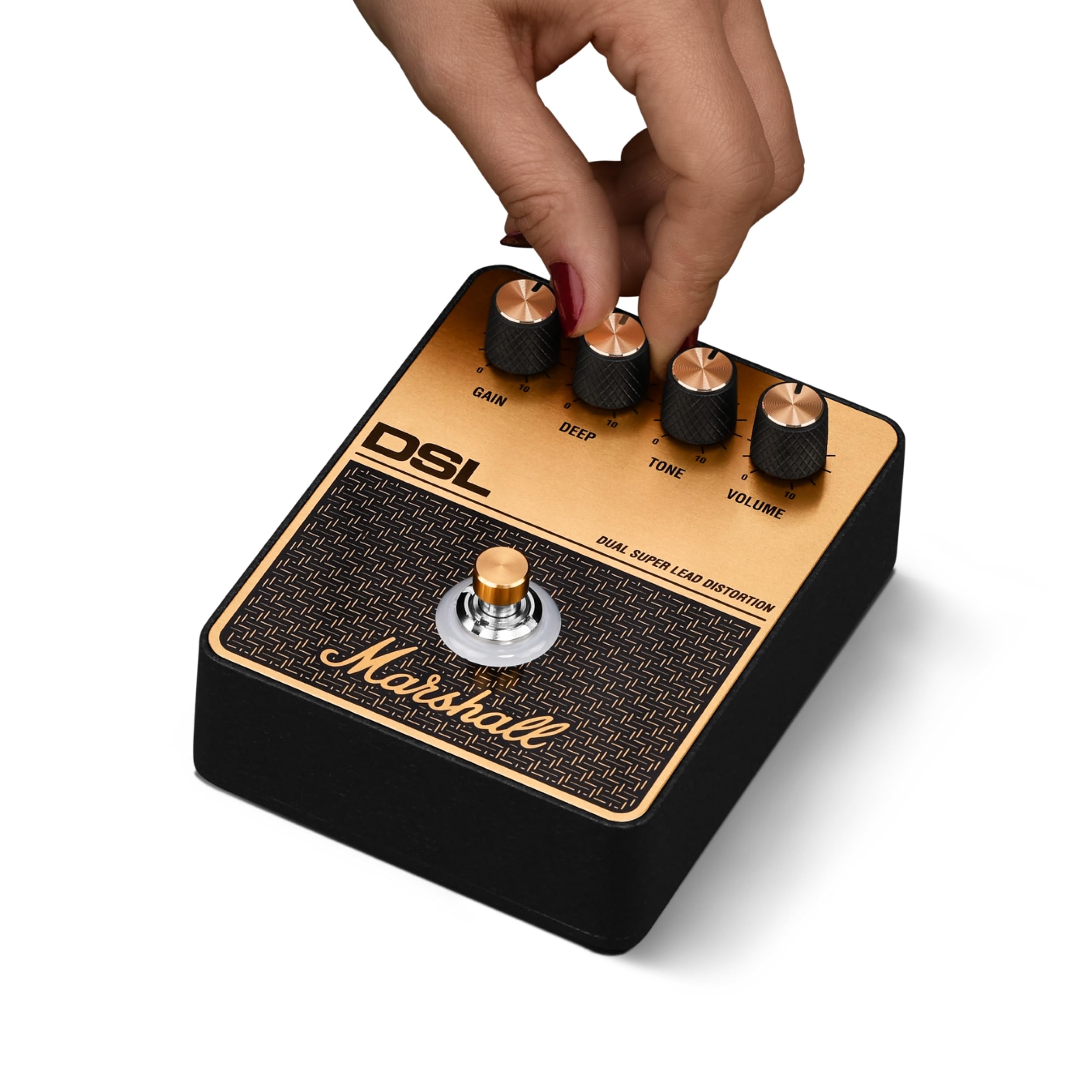 marshall-dsl-overdrive-distortion-pedal-black-and-gold-dual-super-lead-tone-with image 4