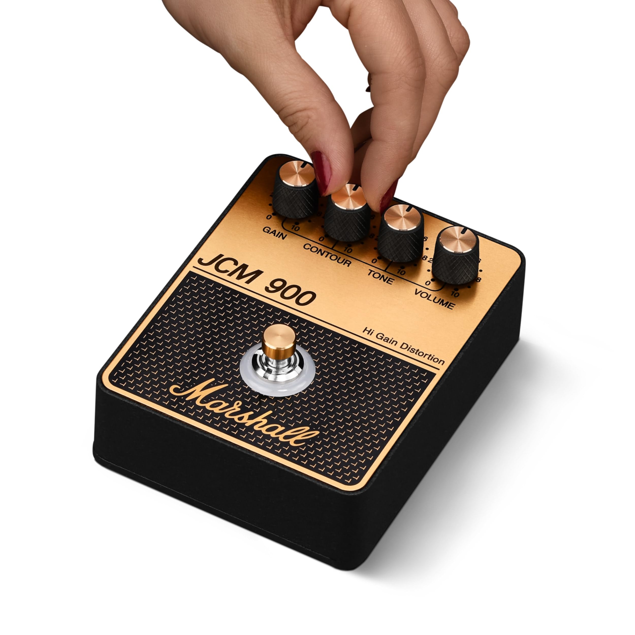 marshall-jcm900-overdrive-distortion-pedal-black-and-gold-high-gain-tone-with-ga image 4
