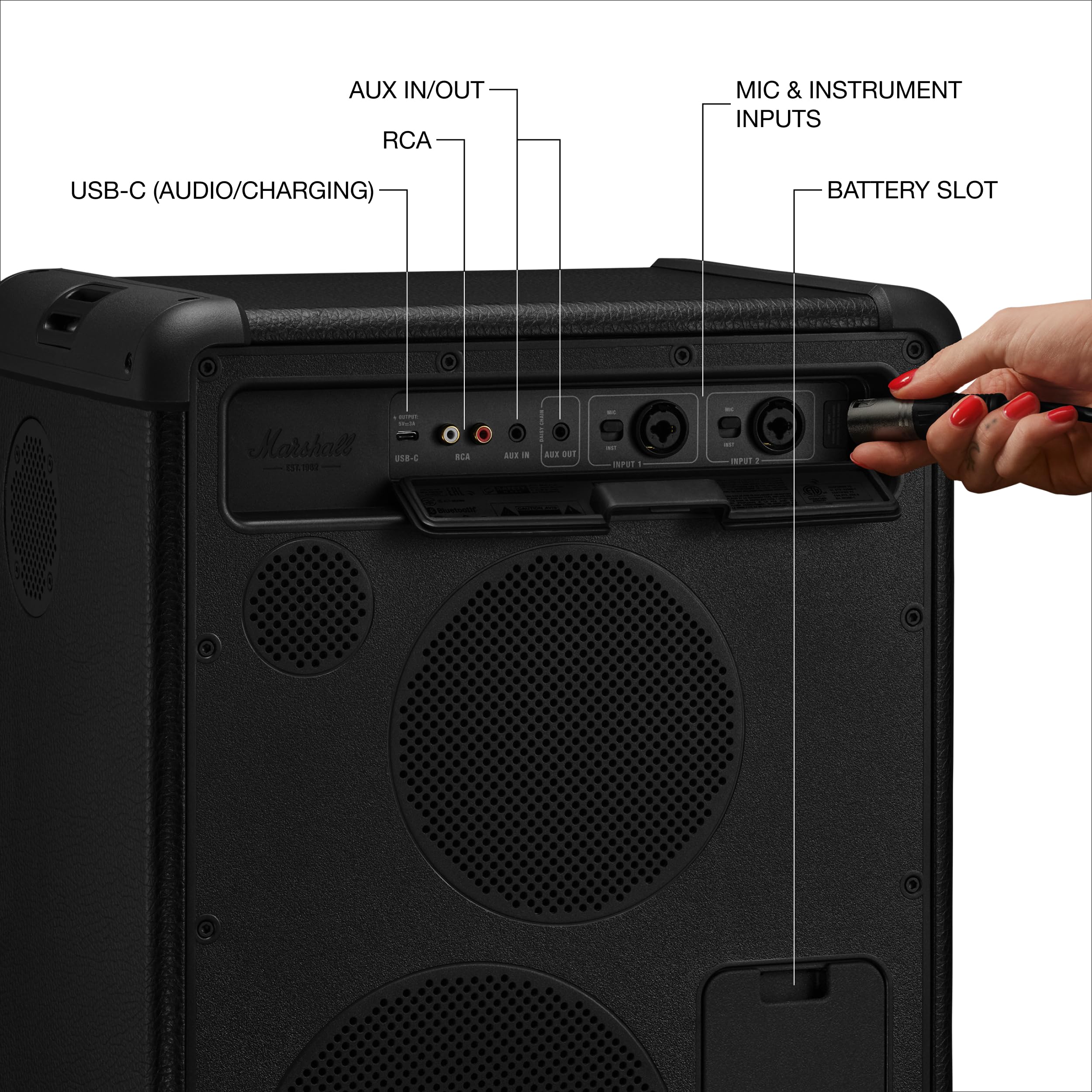marshall-bromley-450-portable-party-speaker-360-true-stereophonic-sound-40-hr-pl image 7