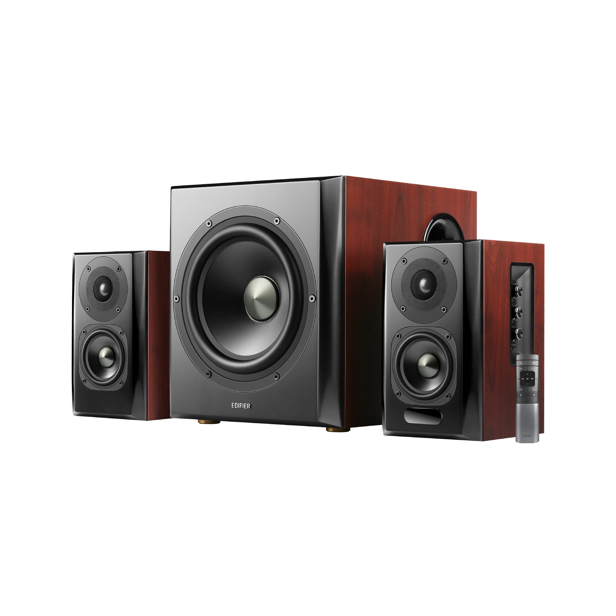edifier-s350db-150w-rms-2-1-hi-fi-speaker-system-with-titanium-tweeters-aluminum image 1